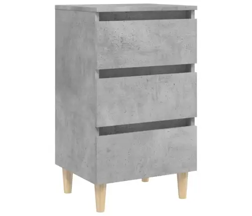 Naktinės Spintelės Su Kojelėmis, 2Vnt., Pilkos, 40X35X69Cm