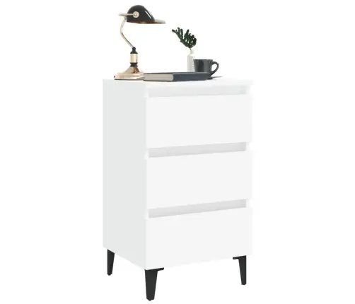 Öökapid Metalljalgadega, Valge, 40X35X69 Cm