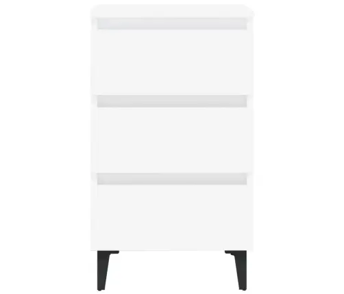 Öökapid Metalljalgadega, Valge, 40X35X69 Cm