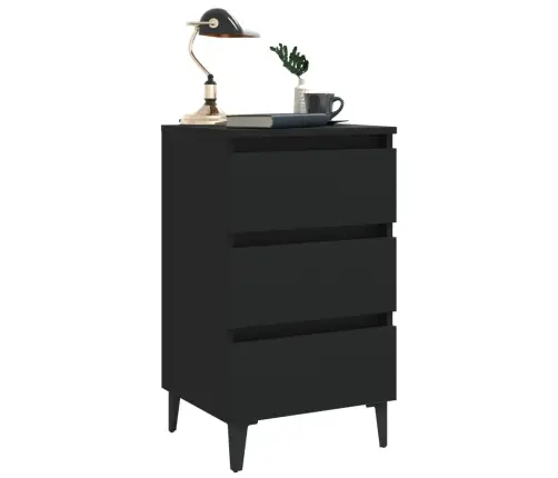 Öökapp Metalljalgadega, Must, 40X35X69 Cm