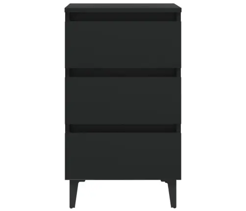 Öökapp Metalljalgadega, Must, 40X35X69 Cm