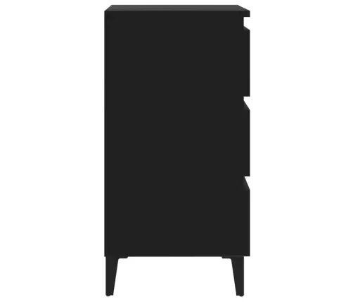 Öökapp Metalljalgadega, Must, 40X35X69 Cm