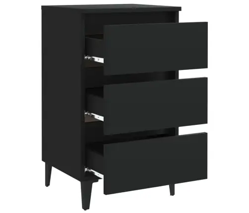 Öökapp Metalljalgadega, Must, 40X35X69 Cm