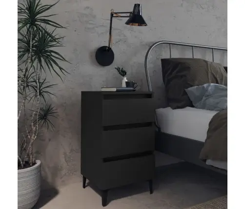 Öökapp Metalljalgadega, Must, 40X35X69 Cm