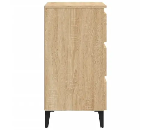 Naktsskapītis Ar Metāla Kājām, Ozolkoka Krāsa, 40X35X69 Cm Vidaxl