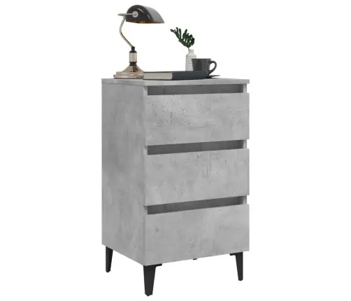 Öökapid Metalljalgadega, 2 Tk, Betoonhall, 40X35X69 Cm