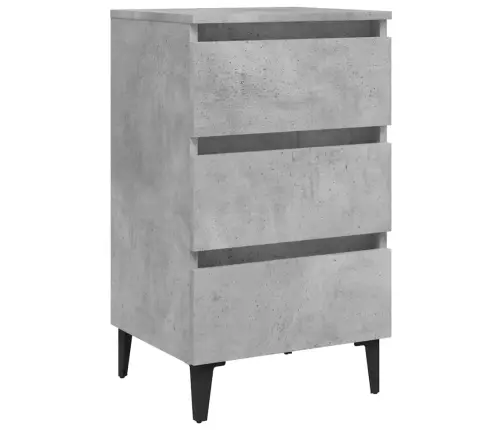 Öökapid Metalljalgadega, 2 Tk, Betoonhall, 40X35X69 Cm