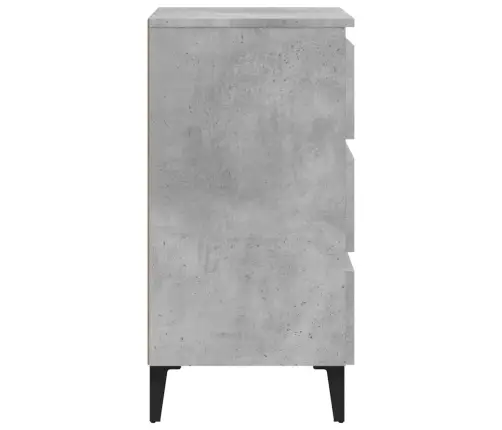 Öökapid Metalljalgadega, 2 Tk, Betoonhall, 40X35X69 Cm