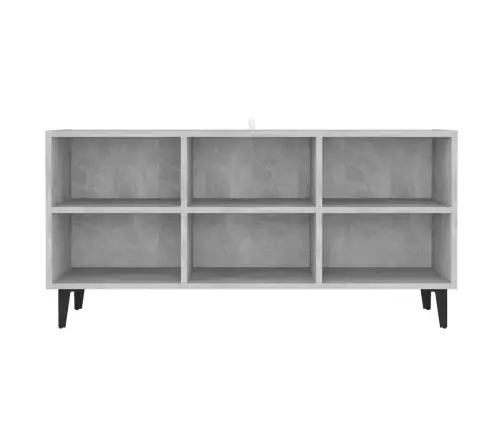 Tv Plaukts Ar Metāla Kājām, Betona Pelēks, 103,5X30X50 Cm Vidaxl