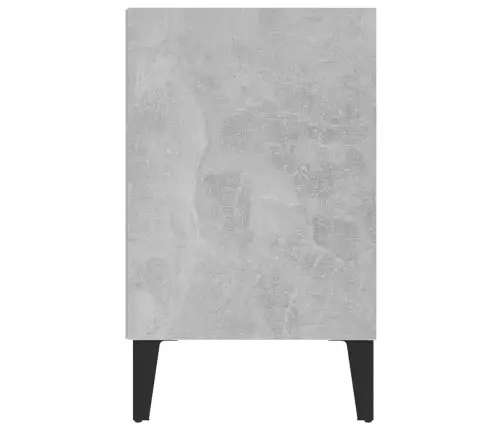 Tv Plaukts Ar Metāla Kājām, Betona Pelēks, 103,5X30X50 Cm Vidaxl
