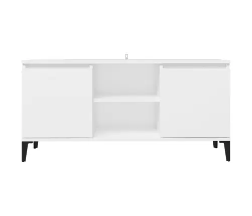 Tv Spintelė Su Metalinėmis Kojelėmis, Balta, 103,5X35X50Cm