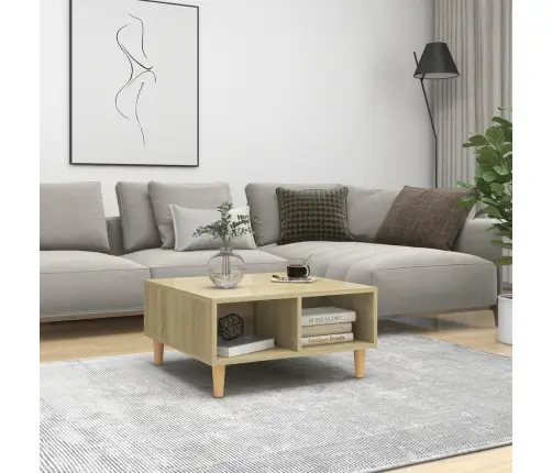 Kafijas Galdiņš, Ozolkoka Krāsā, 60X60X30 Cm, Inženierijas Koks Vidaxl