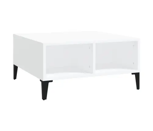 Kavos Staliukas, Baltos Spalvos, 60X60X30cm Apdirbta Mediena