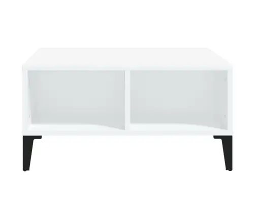 Kavos Staliukas, Baltos Spalvos, 60X60X30cm Apdirbta Mediena