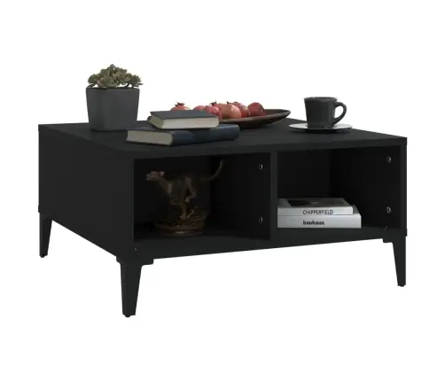 Kafijas Galdiņš, Melns, 60X60X30 Cm, Inženierijas Koks Vidaxl