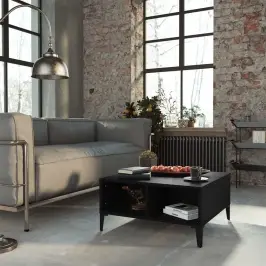 Kafijas Galdiņš, Melns, 60X60X30 Cm, Inženierijas Koks Vidaxl