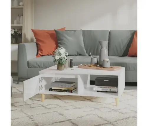 Kafijas Galdiņš, 90X60X35 Cm, Spīdīgi Balts, Inženierijas Koks Vidaxl Kafijas Galdiņš, 90X60X35 Cm, Spīdīgi Balts, Inženierijas Koks Vidaxl