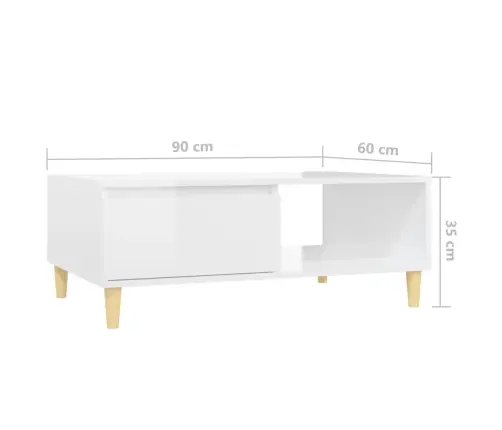 Kafijas Galdiņš, 90X60X35 Cm, Spīdīgi Balts, Inženierijas Koks Vidaxl Kafijas Galdiņš, 90X60X35 Cm, Spīdīgi Balts, Inženierijas Koks Vidaxl