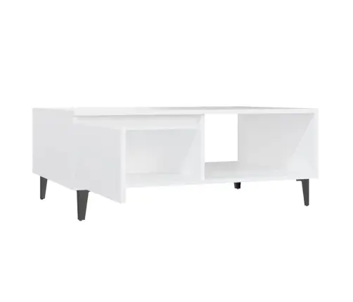 Kafijas Galdiņš, Balts, 90X60X35 Cm, Inženierijas Koks Vidaxl