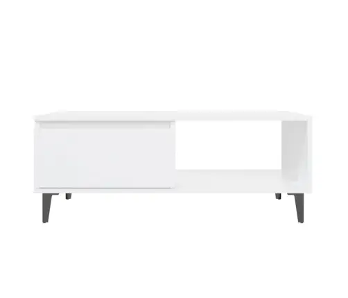 Kafijas Galdiņš, Balts, 90X60X35 Cm, Inženierijas Koks Vidaxl