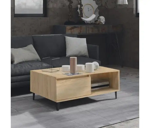 Kafijas Galdiņš, Ozolkoka Krāsā, 90X60X35 Cm, Inženierijas Koks Vidaxl
