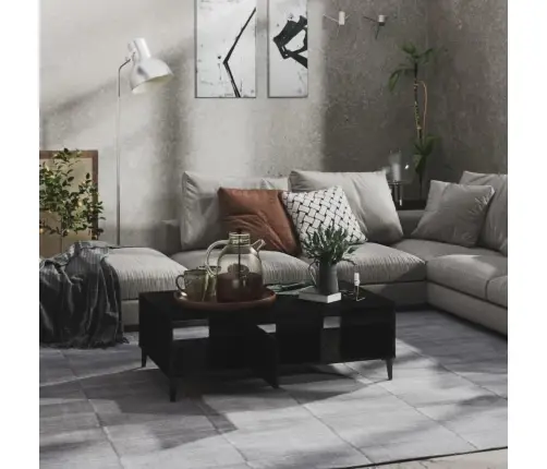 Kafijas Galdiņš, 103,5X60X35Cm, Spīdīgi Melns Inženierijas Koks Vidaxl