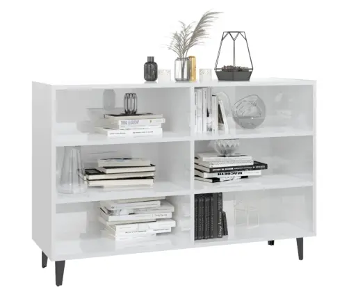 Kumode, 103,5X35X70 Cm, Spīdīgi Balta, Inženierijas Koks Vidaxl