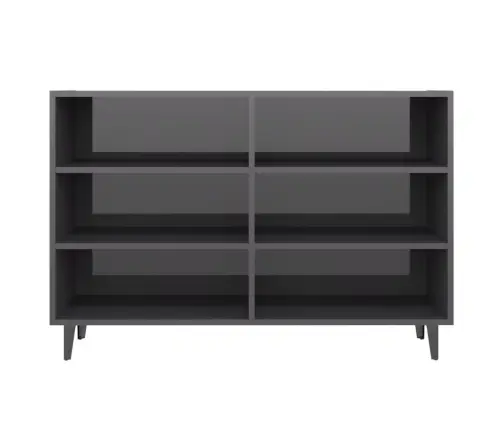 Plaukts, Spīdīgi Pelēks, 103,5X35X70 Cm, Inženierijas Koks Vidaxl