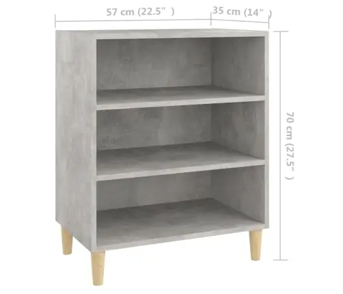 Puhvetkapp, Betoonhall, 57 X 35 X 70 cm Tehispuit