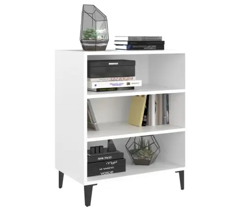 Kumode, Balta, 57X35X70 Cm, Inženierijas Koks Vidaxl