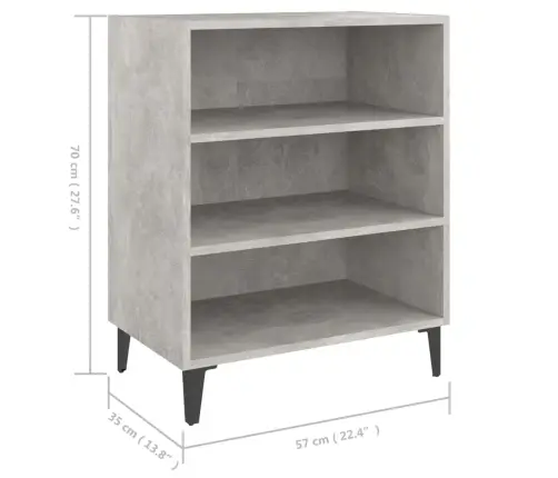 Puhvetkapp, Betoonhall, 57 X 35 X 70 cm Tehispuit Puhvetkapp, Betoonhall, 57 X 35 X 70 cm Tehispuit