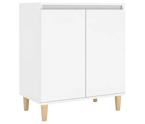 Puhvetkapp Puitjalgadega, Valge, 60X35X70 cm Tehispuit