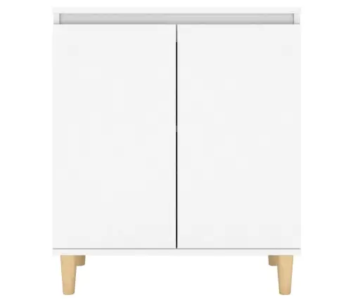 Puhvetkapp Puitjalgadega, Valge, 60X35X70 cm Tehispuit