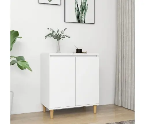 Puhvetkapp Puitjalgadega, Valge, 60X35X70 cm Tehispuit