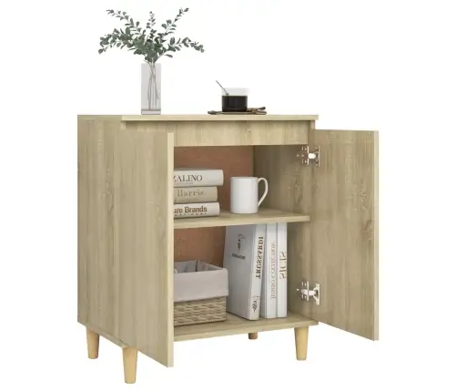 Šoninė Spintelė Su Medinėmis Kojelėmis, Ąžuolo, 60X35X70Cm