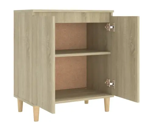 Šoninė Spintelė Su Medinėmis Kojelėmis, Ąžuolo, 60X35X70Cm