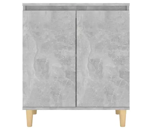 Kumode Ar Koka Kājām Betona Pelēka 60X35X70Cm Inženierijas Koks Vidaxl