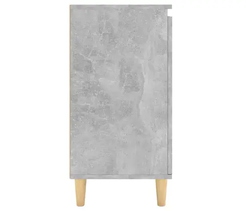 Kumode Ar Koka Kājām Betona Pelēka 60X35X70Cm Inženierijas Koks Vidaxl