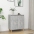 Kumode Ar Koka Kājām Betona Pelēka 60X35X70Cm Inženierijas Koks Vidaxl