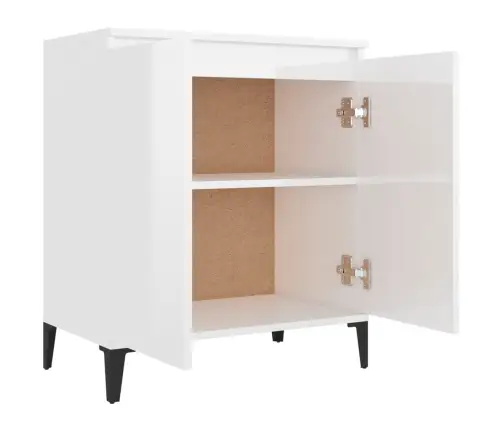 Kumode, Spīdīgi Balta, 60X35X70 Cm, Inženierijas Koks Vidaxl