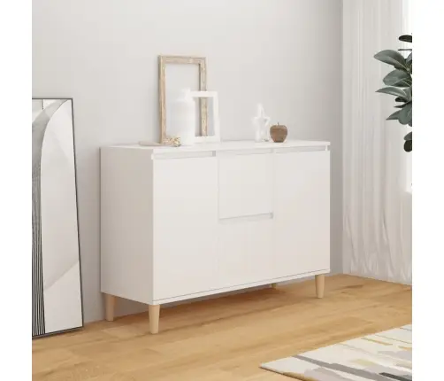 Kumode, Balta, 101X35X70 Cm, Inženierijas Koks Vidaxl