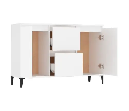 Kumode, Balta, 102X35X70 Cm, Inženierijas Koks Vidaxl