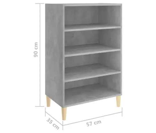 Šoninė Spintelė, Betono Pilka, 57X35X90cm Apdirbta Mediena