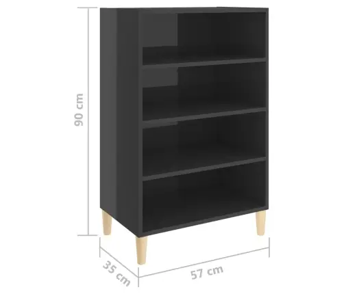 Puhvetkapp, Kõrgläikega Hall, 57 X 35 X 90 cm Tehispuit