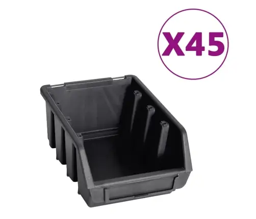 Sandėliavimo Dėžių Rinkinys, 96 Dalių, Raudonas Ir Juodas