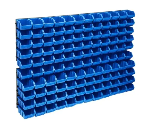 128-Osaline Hoiukastide Komplekt Seinapaneelidega Punane Ja Must