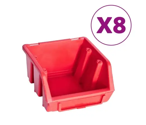 39-Osaline Hoiukastide Komplekt Seinapaneelidega Punane Ja Must