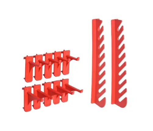 39-Osaline Hoiukastide Komplekt Seinapaneelidega Punane Ja Must