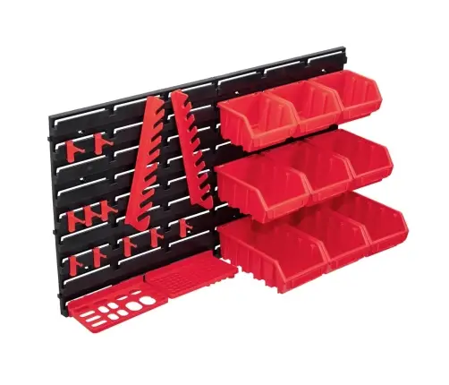 Sandėliavimo Dėžių Rinkinys, 34 Dalys, Raudonas Ir Juodas