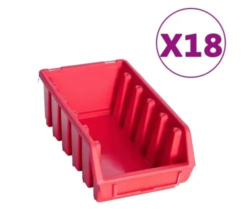 103Osaline Hoiukastide Komplekt Seinapaneelidega Punane Ja Must